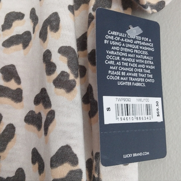NWT Lucky Brand Fall Animal Print Leapord T-Shirt Dress - Picture 4 of 4